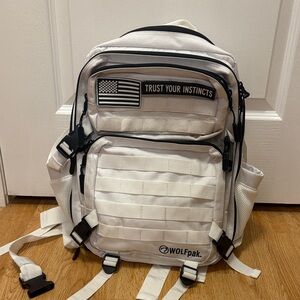 WOLFpak Polar White Tactical Backpack with Black Details 35L